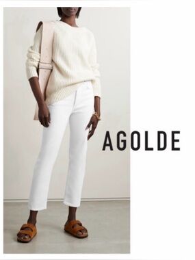 Agolde Toni Mid Rise Straight Fit Jeans in Radiate White Agolde Jeans Size 26